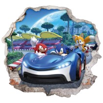 Vinilos decorativos 3d videojuego team sonic racing